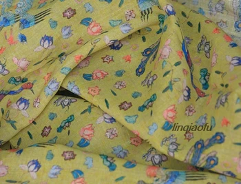 

Special original women's fabrics, new high-quality printed ramie fabrics