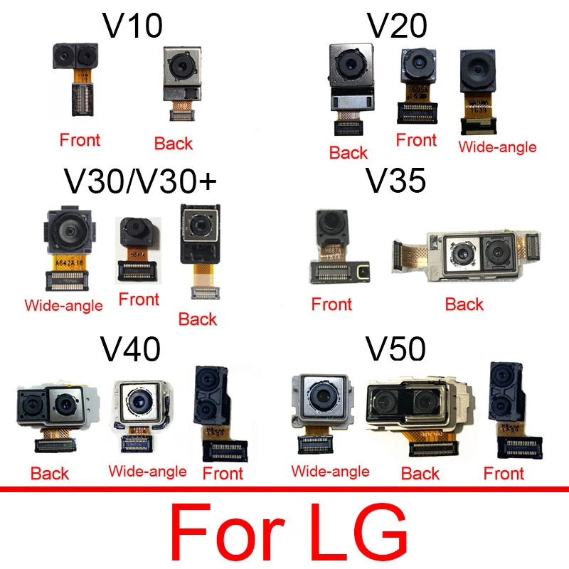 Front & Rear Main Camera Module For Lg V10 V20 V30 V30+ V35 V40 Thinq V50  Back Camera Facing Small Camera Replacement Parts - Mobile Phone Flex  Cables - AliExpress