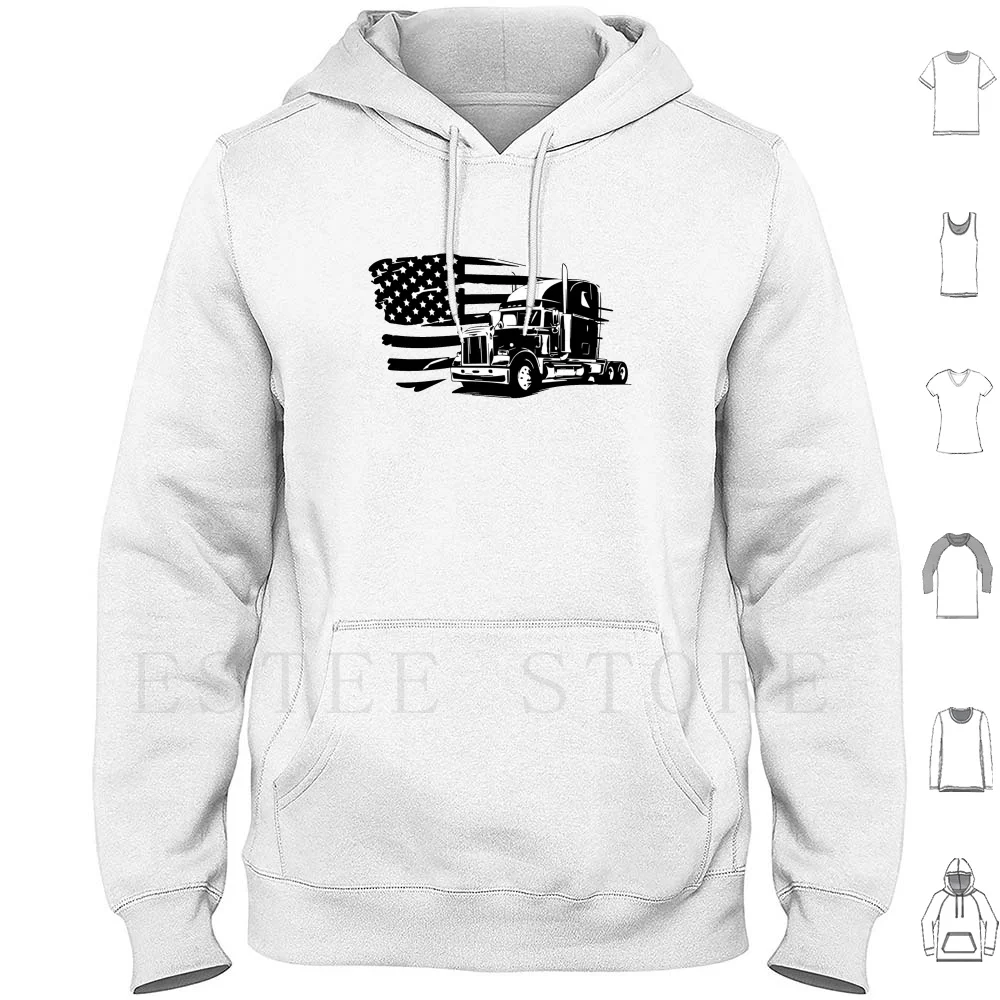 Camionista Bandiera Americana, Divertente Camionista Regalo Felpe Con Cappuccio Camionista Bandiera Americana Camionista Bandiera Americana Camion