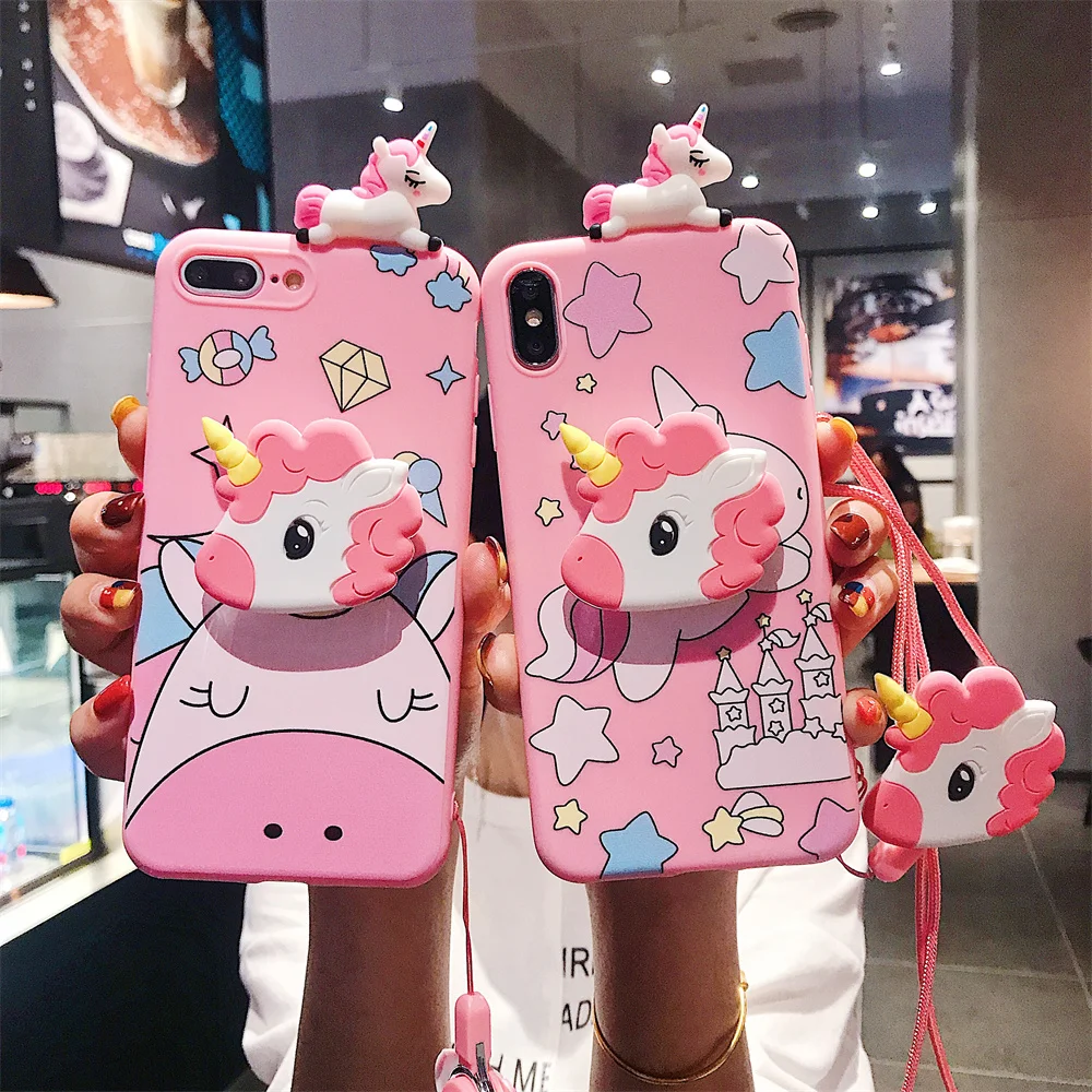 3D мультфильм Единорог телефонный чехол для Samsung Galaxy J2 ace J4 core J5 J6 J7 Prime S8 S9 S10 Note 9 10 Plus