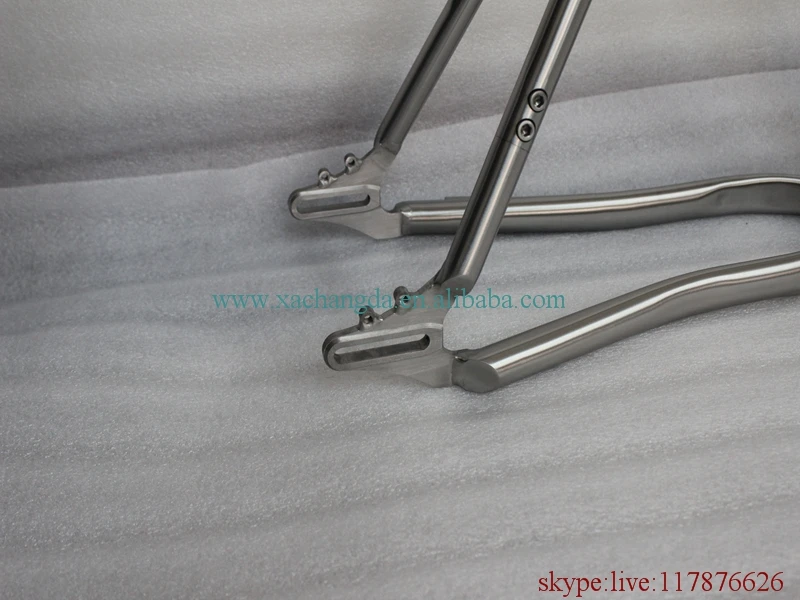 Discount titanium road bicycle frame with taper head tube and liding dropouts BSA thread BB shell couple gearbox 5