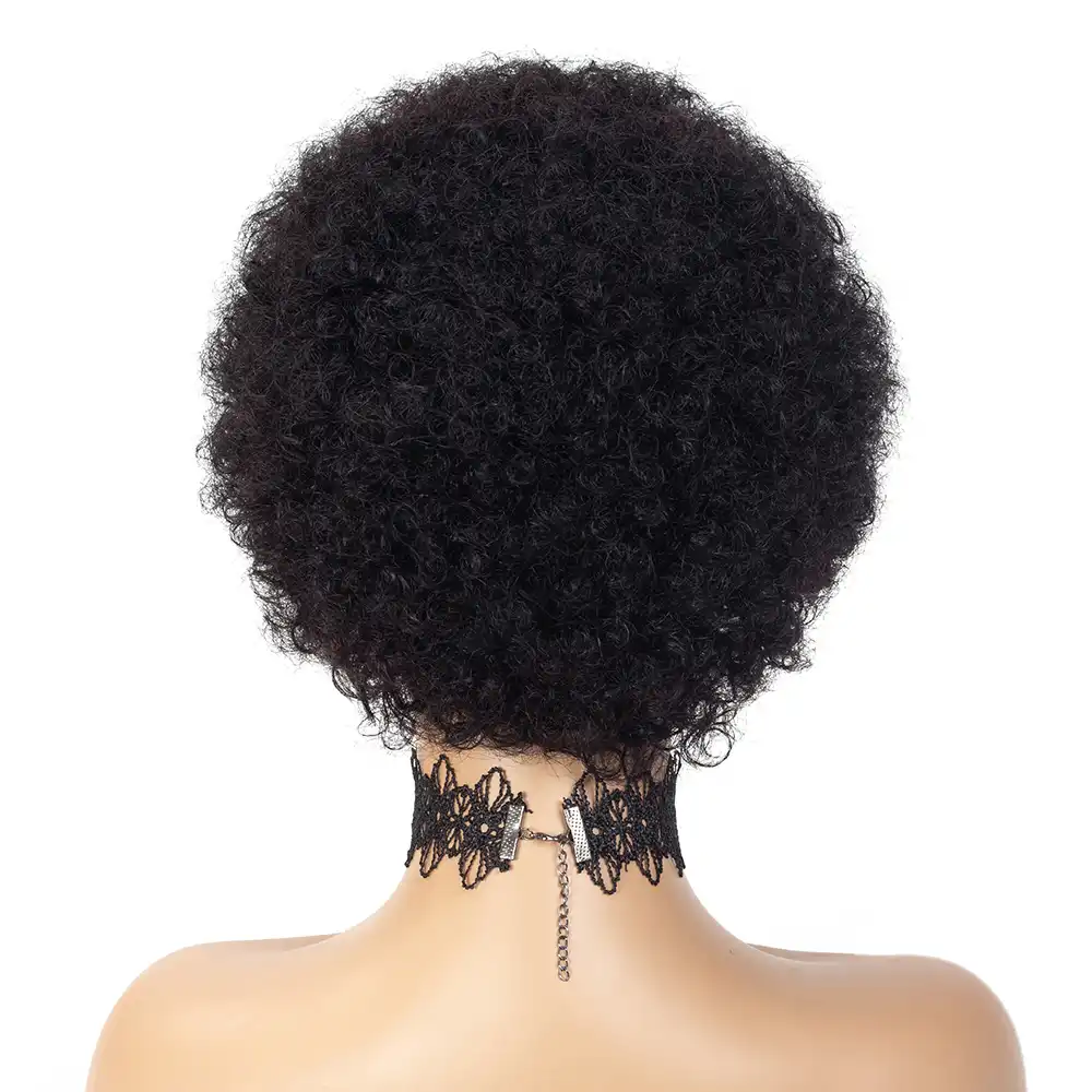 Afro Korotkie Bob Pariki Dlya Chernyh Zhenshin Brazilskie Remy Chelovecheskie Volosy Sasiki Kudryavye Volosy Parik S Chelkoj Polnaya Mashina Naturalnyj Chernyj 2 Aliekspress