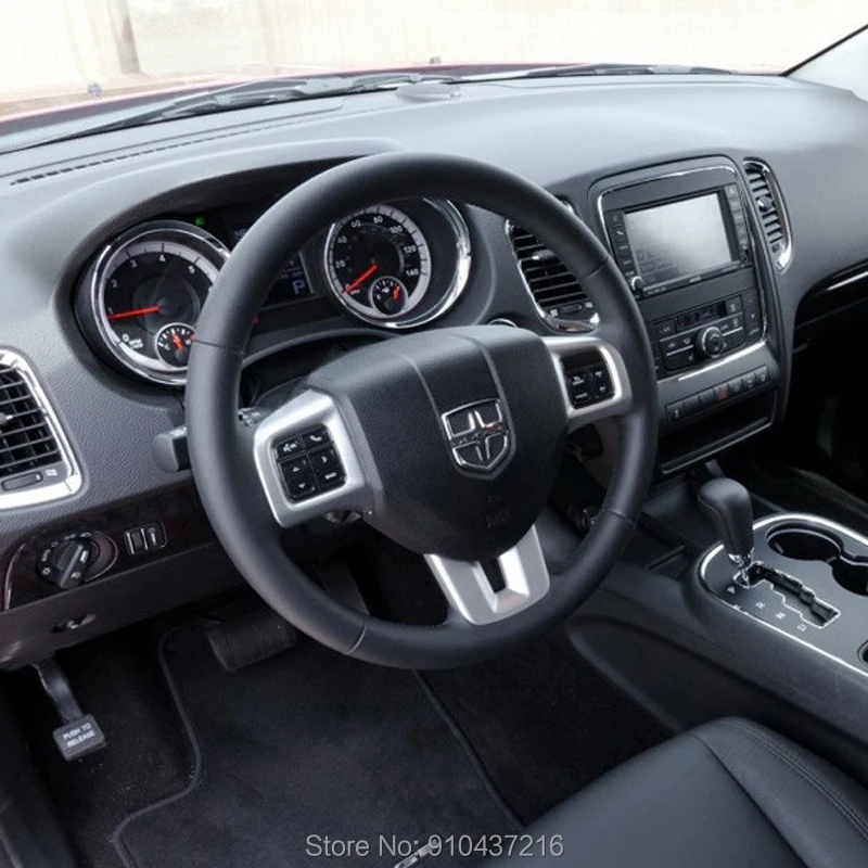

Customize DIY Hand-stitched Car Steering Wheel Cover Black Carbon Fiber Suede Leather for Dodge Durango 2011