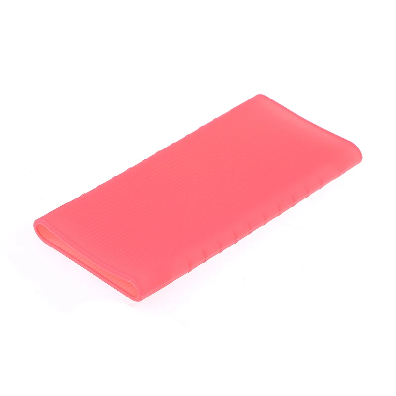 Pink Силиконовый защитный чехол для Xiaomi power Bank 2 10000 MAh двойной USB порт оболочка для power Bank - Цвет: Pink