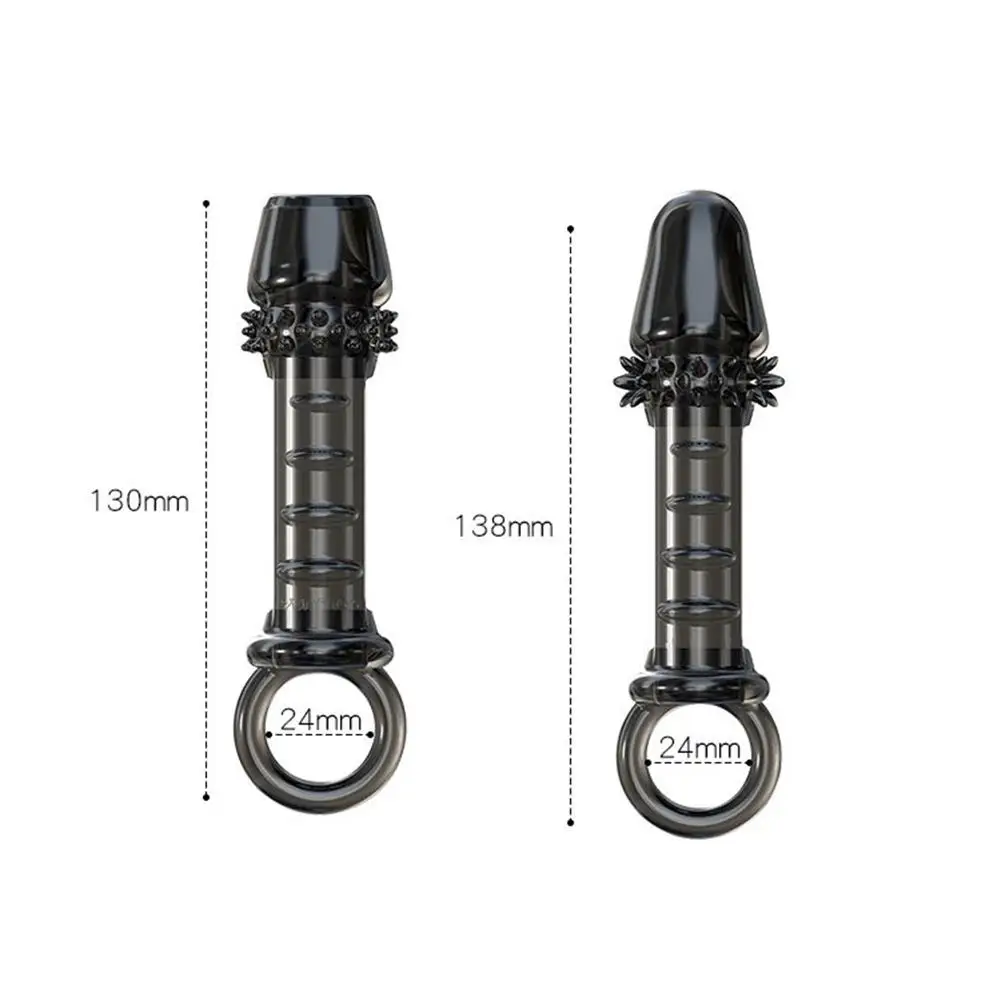 Movconly Reusable Silicon Condom with Spike Dotted Penis for Men Dildo Sheath Condoms Extender Sleeve Penis Cock Cover Sex Toys