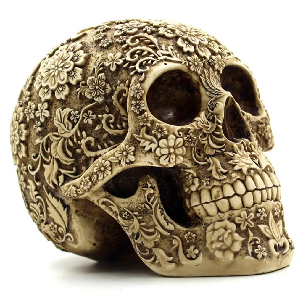 Halloween Skull Skeleton Party Vintage Home Decor Ornament Life Size Resin Statue Day of the Dead Halloween ornament crafts resin ornaments resin crafts