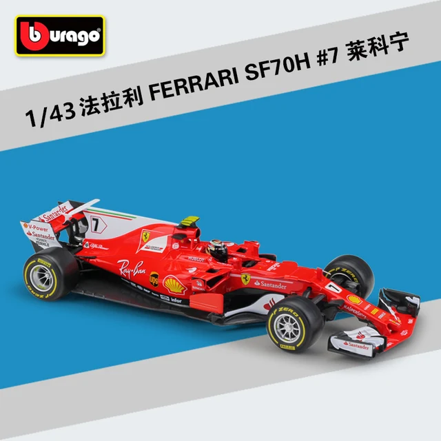 1:43 Bburago 1:43  SF14T-7 F1 Racing Ferrari 2018 SF71H 2017 SF70 2016 SF16 2014 S14T F21012 Diecast Model Car SF70-7