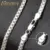Aimarry Стерлингового Серебра 925 пробы 18K Золото 5 ММ Полный Боком Ожерелье Для Женщин Для Мужчин Партии Подарки Мода Обручальные Свадебные Украшения