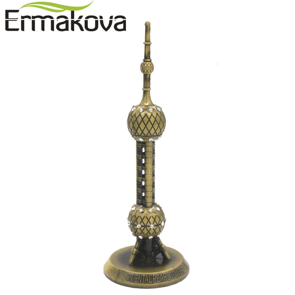 ERMAKOVA античная бронза Восточная жемчужная башня модель металлическая фигурка