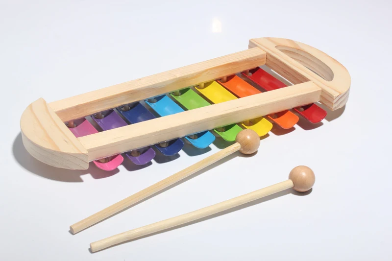 Деревянный стук пианино Дети 8-Note ксилофон игрушки малыш музыкальная обучающая игрушка