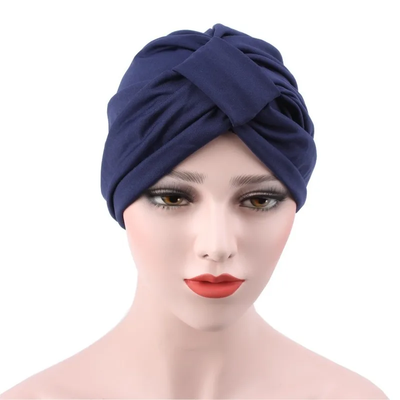 

Fashion Bandanas adult Hats warm Caps For Women Ladies Indian Turban New vintage turban Head Wrap headband women solid