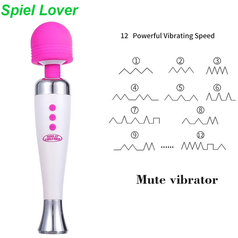 12 Speed Vibration Magic AV Wand Massager Vibrator Adult Sex toys for Women Nipple Clitoris Stimulator Female Masturbator Sexe | Красота и