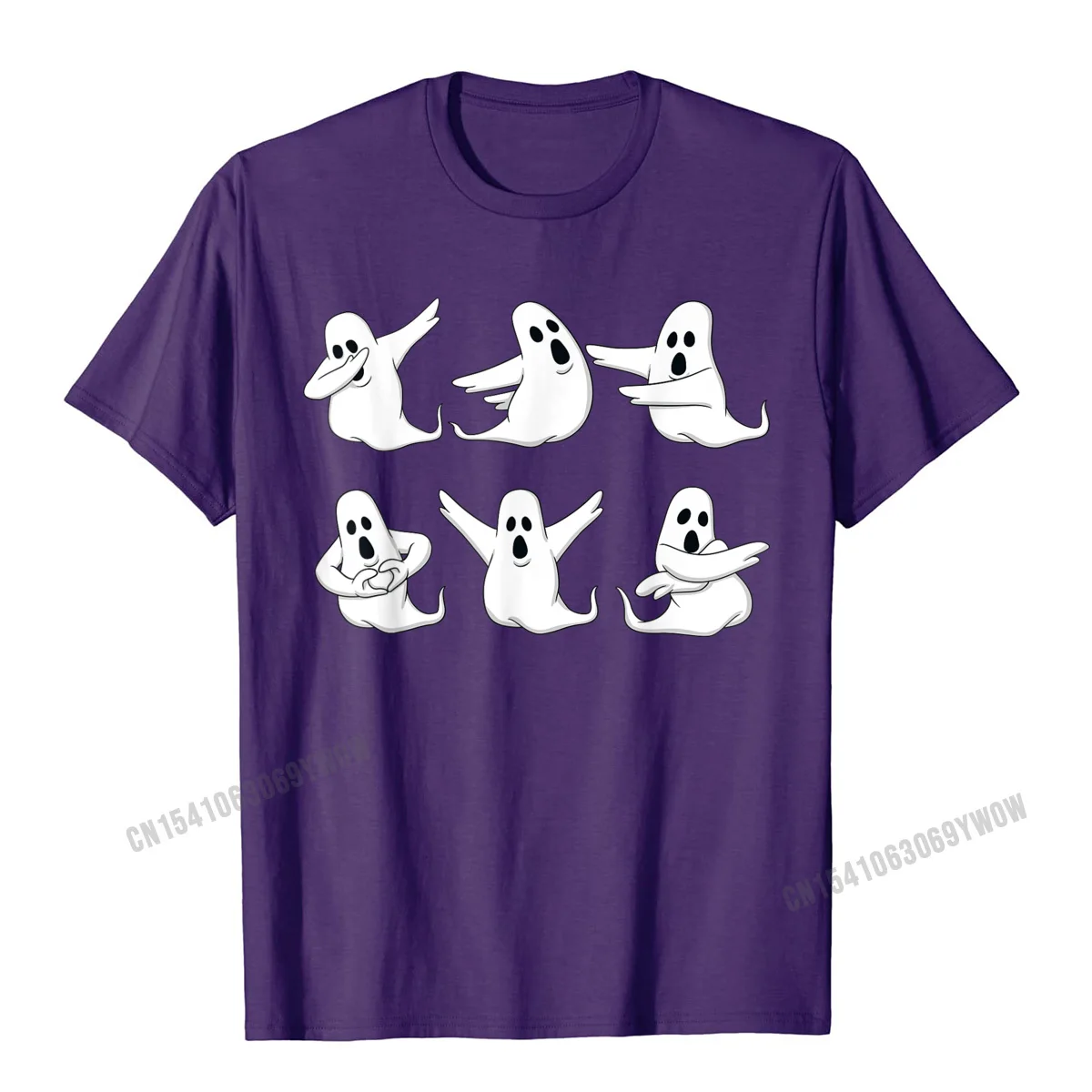 Hip hop Camisa Birthday Short Sleeve Summer Fall T Shirt Plain Crew Neck Pure Cotton T Shirts Male Tshirts Drop Shipping Dancing Ghosts Dance Challenge Boys Girls Kids Halloween T-Shirt__638 purple