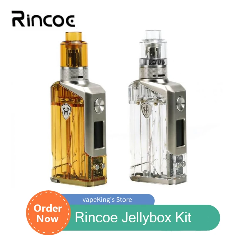 Rincoe-Kit de vapeo Original Jellybox, 228w, salida máxima 18650 alimentada por baterías duales, 100%, diseño transparente