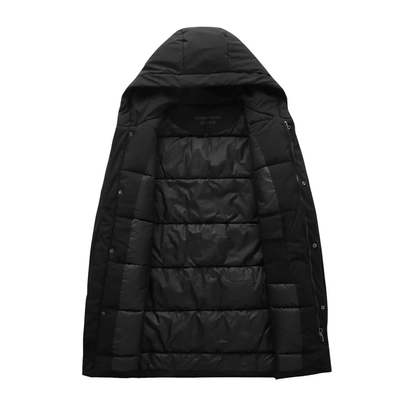 Plus size 8XL 7XL 6XL 5XL Winter Long Cotton Padded Jacket Coat Men Black Parka Hoodies Coat Thick Quilted Coat Men Plus Size
