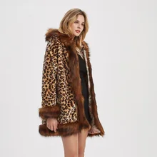 Aliexpress - 2021 New Fashion Luxury Streetwear Hood Thicken Faux Fur Coat Women Jacket Girls Overcoat Coats And Jackets Women Sexy Leopard