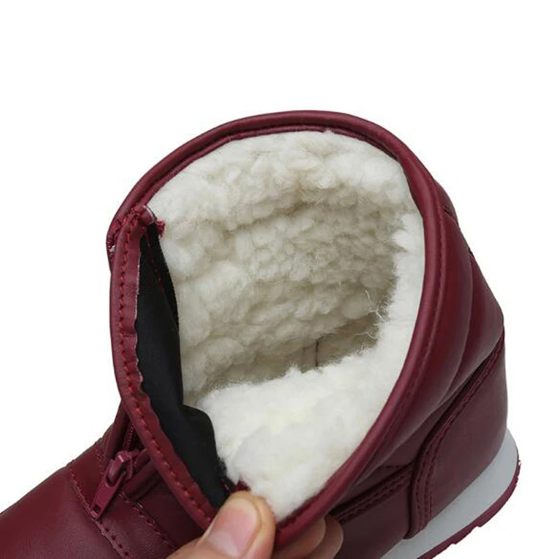 Fashion Men Boots Waterproof Snow Boots Slip On Plush Warm Winter Male Shoes Adult Work Winter Shoes Men Footwear