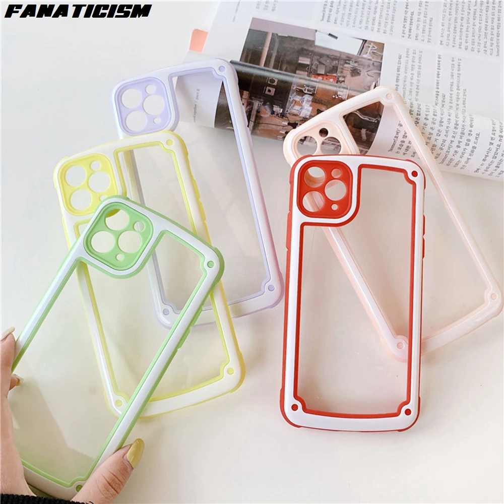 US $569.00 300pcs Candy Color Frame Shockproof Phone Case For IPhone 11 Pro XR XS Max 6s 7 8 Plus Camera Protection Case Arylic Phone Cover
