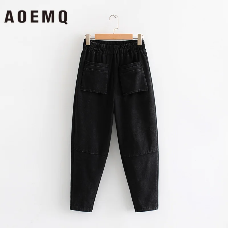 AOEMQ спортивные шаровары широкие свободные размера плюс унисекс штаны для взрослых черные одноцветные брюки панковские брюки для высоких уличных танцев Брюки карго одежда