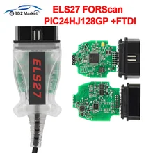 ELS27 FORScan для Ford/Mazda/Lincoln/Mercury OBD2 сканер ELS27 PIC24HJ128GP+ чип FTDI OBD2 Автомобильная диагностика для J2534 ELM327