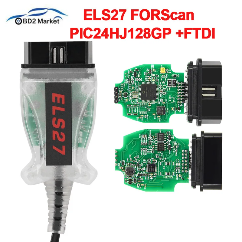 

ELS27 FORScan For Ford/Mazda/Lincoln/Mercury OBD2 Scanner ELS27 PIC24HJ128GP+ FTDI Chip OBD2 Car Diagnostics For J2534 ELM327