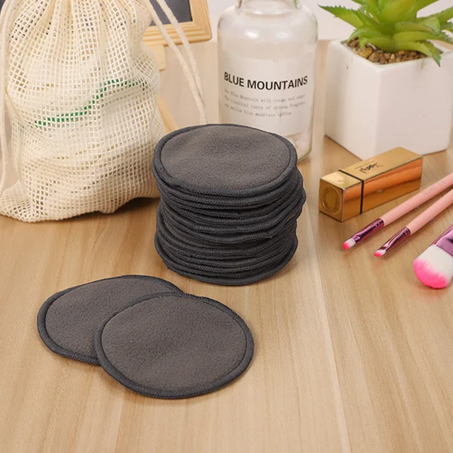 disque demaquillant tissu réutilisables en fibre de bambou, tampons en coton lavables