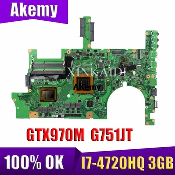 

G751JT MB_0M/I7-4720HQ GTX970M 3GB 90NB06M1-R00040 Mainboard For Asus ROG G751JT G751JY G751JL G751J G751 laptop motherboard