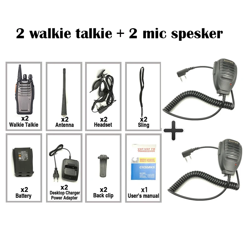 Add 2 mic speakers 2 шт. Новинка Baofeng Bf-A5 рация 3~ 5 Вт Макс. 5 Вт UHF 400-470 МГц радиостанция Ham Radio Comunicador Portofoon Emisoras - Цвет: Add 2 mic speakers