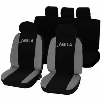 

COPRISEDILI AUTO OPEL AGILA FODERE BICOLORE NERO - GRIGIO CHIARO