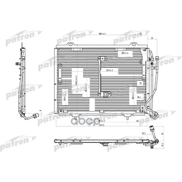 Радиатор Кондиционера Mercedes-Benz: Vito 2.0-2.3 Cdi, 96-03 PATRON арт. PRS1037