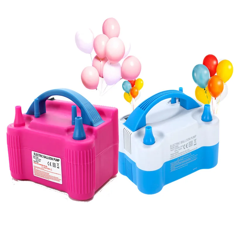 Electric Balloon Air Pump Inflator Dual-Nozzle Globos Machine Blower for Party Arch Column Stand Inflatable | Дом и сад