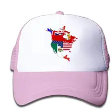 Североамериканская карта малыша крутая бейсбольная шляпа Trucher сетчатая кепка отлично подходит для детей