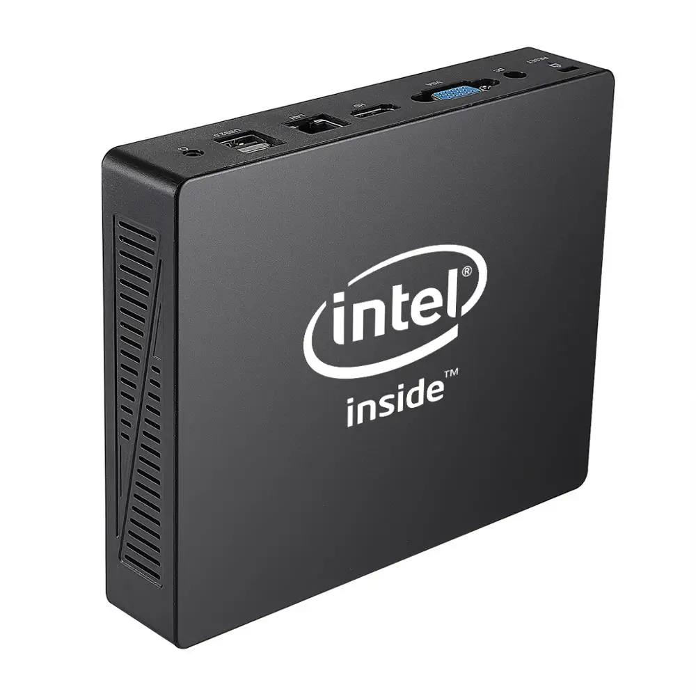 Безвентиляторный мини ПК WIN10 компьютер Intel Celeron J3455 4 ГБ/64 Гб BT4.0 type-C USB 3,0 2,4+ 5,8G Wifi VGA 4K HDMI Windows 10 NUC AK1