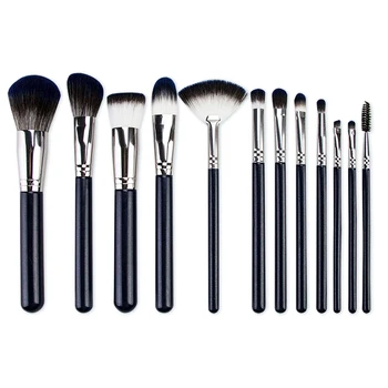 

12Pcs Sapphire Blue Makeup Brushes Set Blusher Concealer Eyeliner Brush Powder Foundation Eyeshadow Brush Beauty Make Up Tools