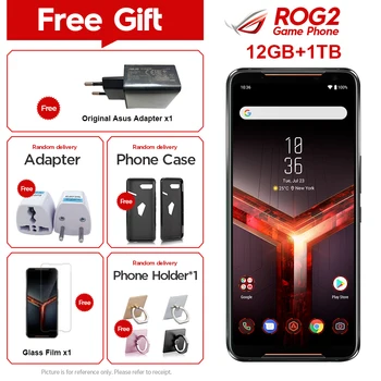 Перейти на Алиэкспресс и купить Абсолютно Новый 12 Гб ОЗУ 1 ТБ ПЗУ Asus ROG Phone II ZS660KL мобильный телефон Snapdragon 855 + 6,59 дюймNFC Android9.0 ROG телефон 2 игровой телефон