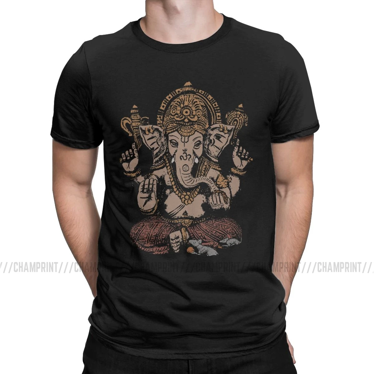 Ganesha 3D T Shirt Men's Cotton Awesome T-Shirts Round Collar