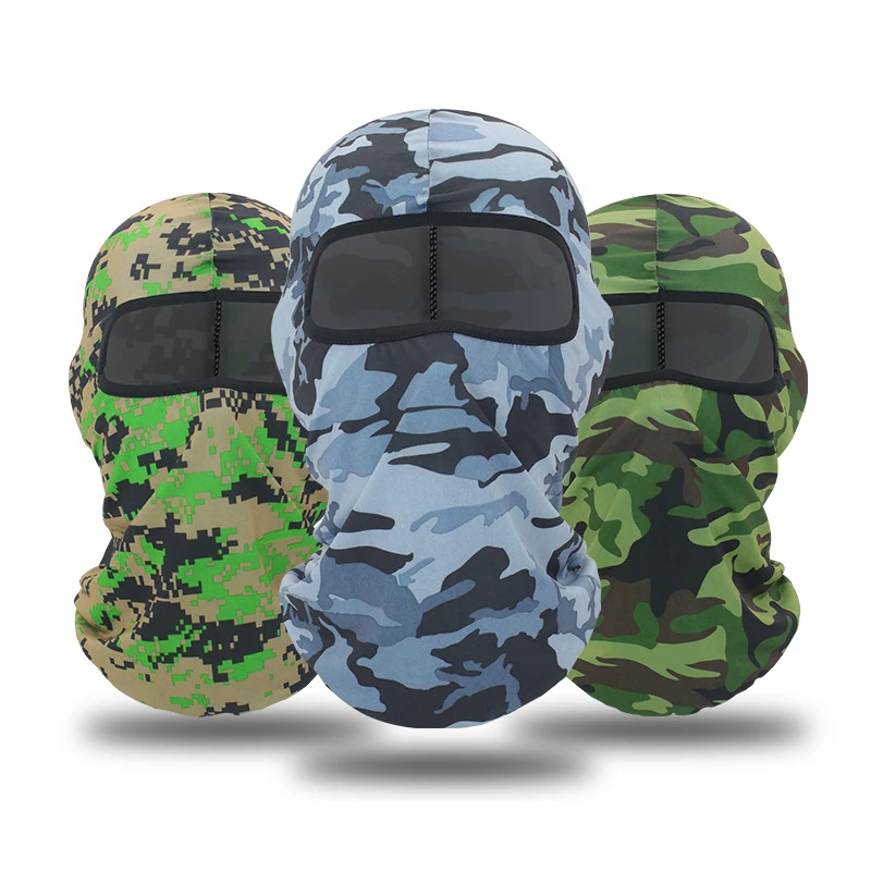 Motorcycle Balaclava Outdoor Dustproof Bandana Male Sun Block Windproof Camouflage Print Sports Hood Sunscreen Riding Masks