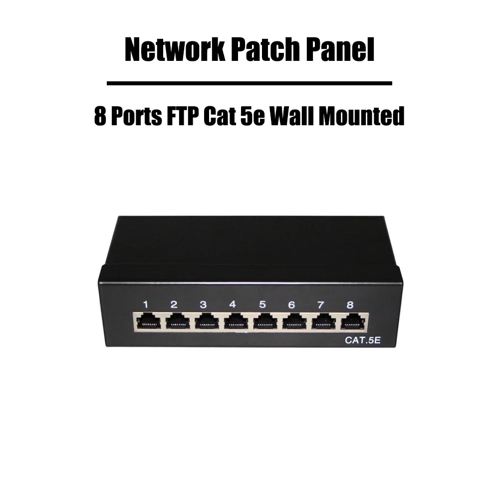 FTP Cat 5e Wall Mounted 8 Ports Patch Panel Networking RJ45 Wall Mounted Passed