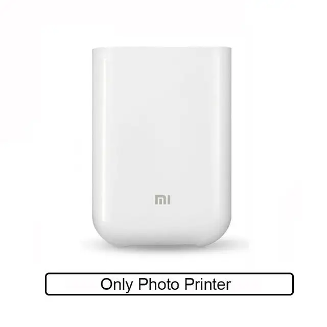 Xiaomi Mijia Photo Printer 300 точек/дюйм AR портативный мини-принтер с DIY Share 500mah Picture Printer VR Видео Печать - Цвет: Only Printer