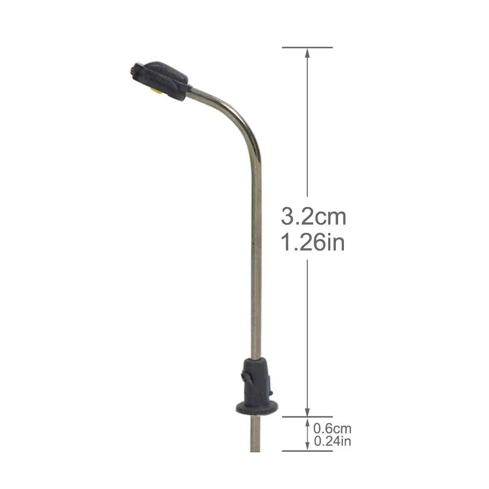 Model Train Z Gauge Street Light LED Platform Lamp Bonsai Scenery Railroad Decoration Building Landscape Accessories Toys 10pcs model train accessories
