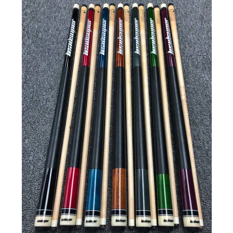 

New Arrival 2 PCS/lot Cheap Multi Color Pool Cue Sticks 13mm Tip Leather Wrap China