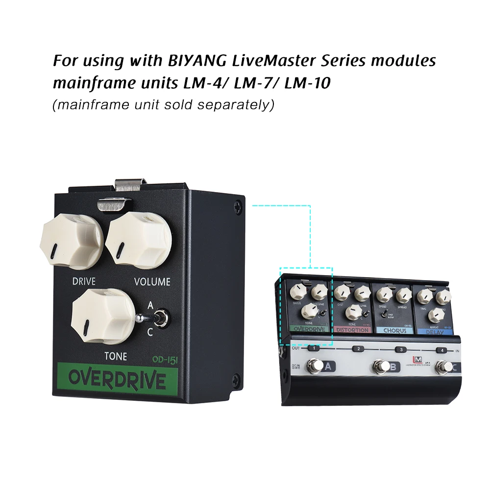

Hot New LiveMaster Series OD-151 3 Modes Overdrive Guitar Effect Pedal Module True Bypass