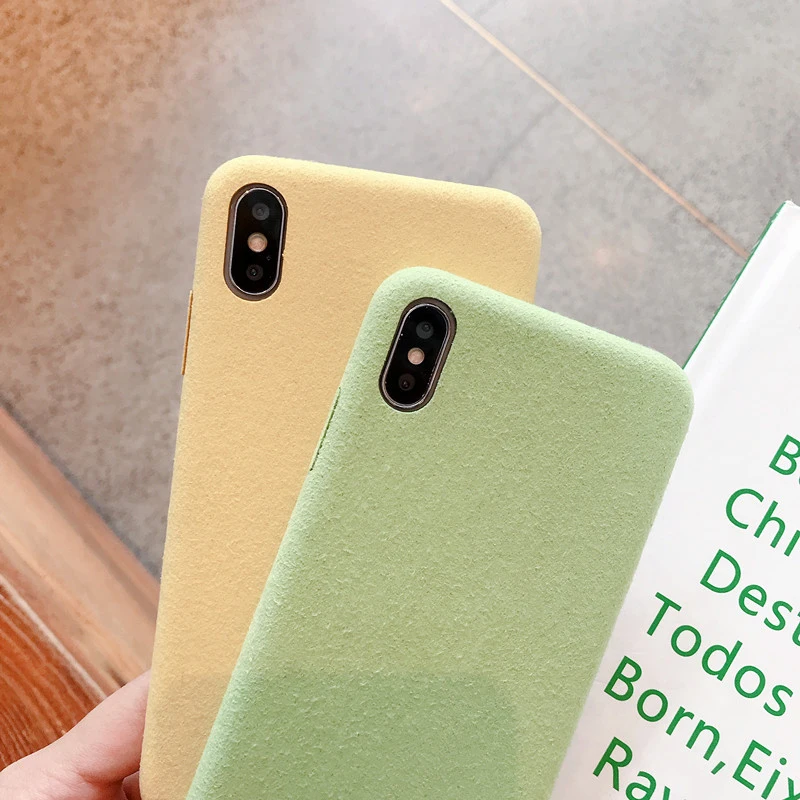 Чехол для iphone 11, простая замшевая ткань, чехол для телефона iphone 11 11Pro Max XR XS, мягкий силиконовый чехол для iphone 7 8 6 6s Plus funda