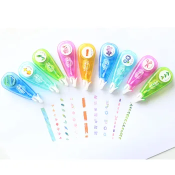 

Cute kawaii school student cartoon press type decorative correction tape kid planner dairy washi tape stationery supplies 6mm*3m