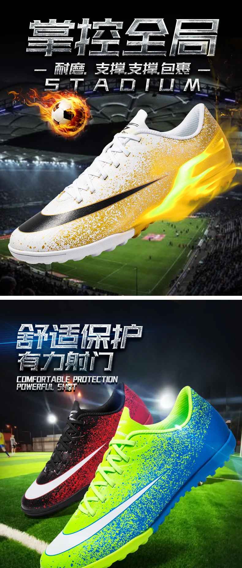 ZHENZU Turf/мужские сникерсы, футбольные бутсы для мальчиков, спортивные кроссовки, размер Eur 35-44, voetbalschoenen