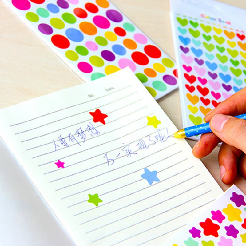 Новые многоцветные канцелярские наклейки DIY Kawaii наклейки для украшения Дневник Блокнот наклейки для планировщика альбом Скрапбукинг