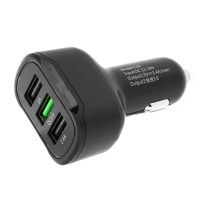 QC 3,0 3 USB Автомобильное зарядное устройство автомобильное зарядное устройство USB Автомобильное зарядное устройство для мобильного телефона