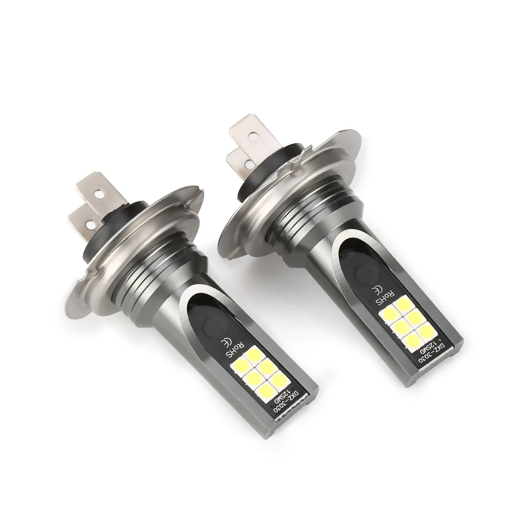 Из 2 предметов противотуманная фара H7 Led H1 H3 H4 H8 H9 H11 9005 HB3 9006 HB4 1156 1157 автомобильная светодиодная головная светильник лампы DRL Автомобильная Противо-Туманная светильник 6000K 12V