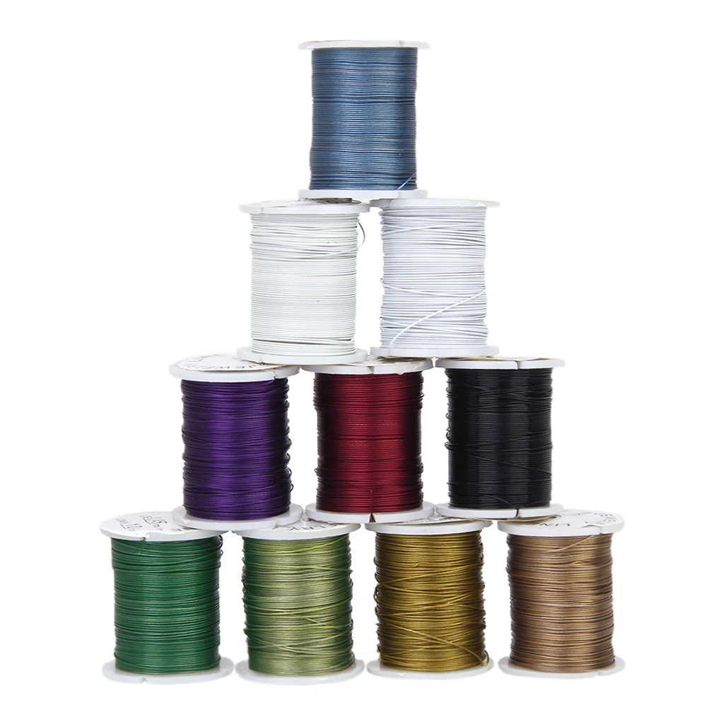 

10 Rolls Mixed Color Steel Beading Wire Thread String 0.45mm DIY Jewellery Making