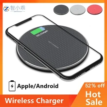 Almofada rápida do carregador sem fio para o iphone qi suporte de carregamento sem fio para o telefone android carro carregador sem fio auto